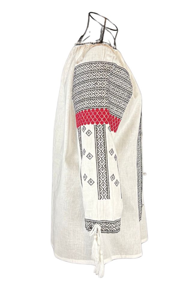 Bluza tip ie dama R25 alb/negru