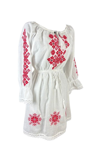 Rochie fete F26 alb/negru
