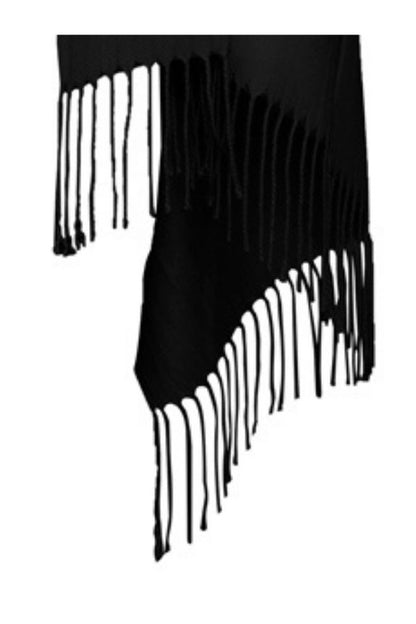 Esarfa tip sal din casmir, negru