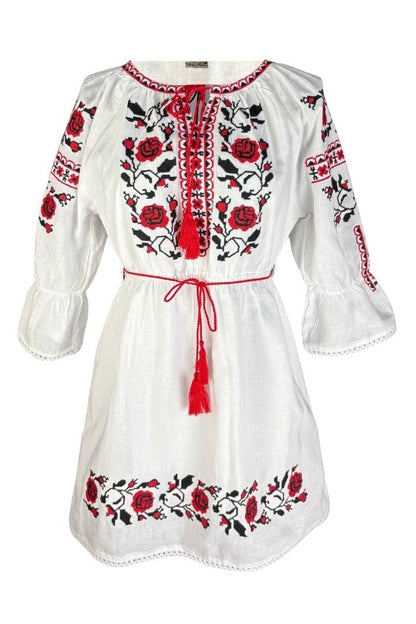 Rochie fete CPC alb/rosu