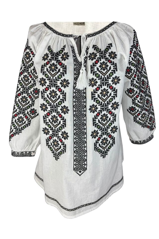 Bluza dama IU26 alb/bej