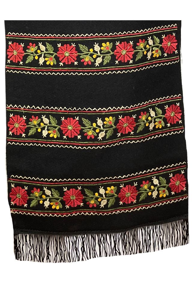 Fusta dama casual tip fota cu flori din stofa, negru, One Size INTL