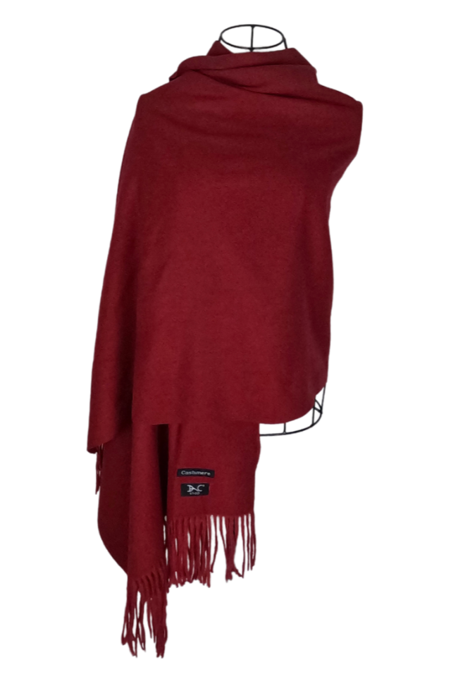 Fular dama uni 24U, 180x70cm, rosu bordo
