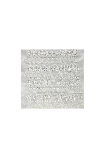 Marama traditionala MA alb crystal