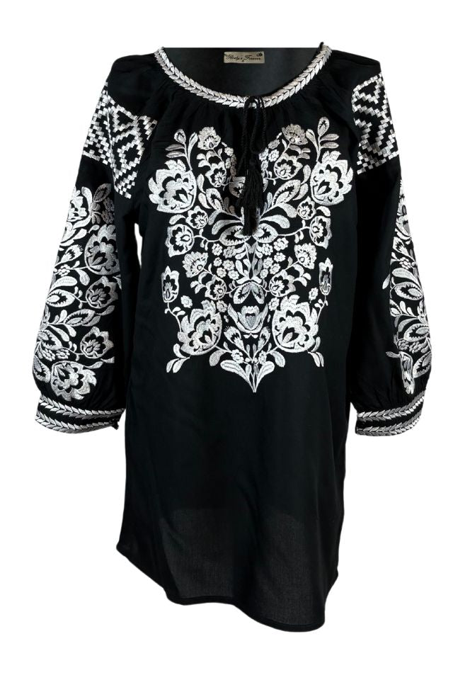 Bluza tip ie dama R24, negru/alb