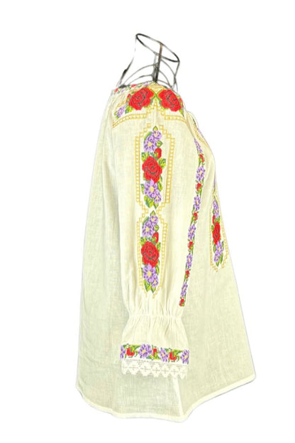 Bluza tip ie dama R25 alb/mov