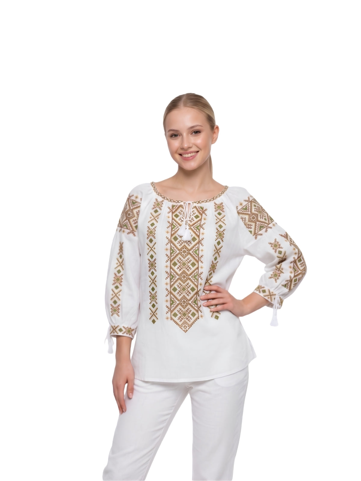 Bluza dama IL26 alb/maro
