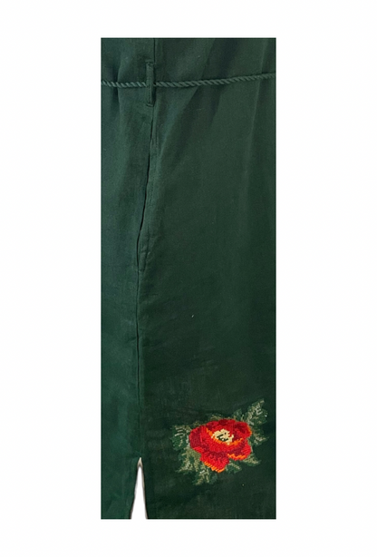 Rochie casual dama R777, verde/rosu
