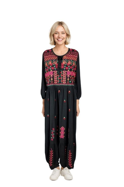 Rochie dama 025 negru/ciclam