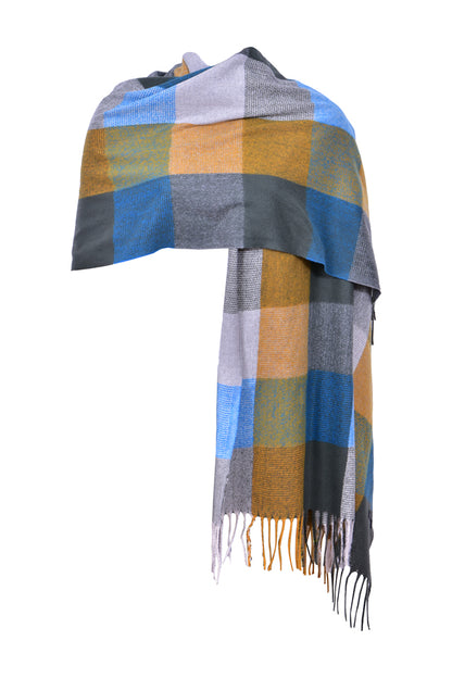 Fular casmir P unisex 9 , Dacali, bleu/gri