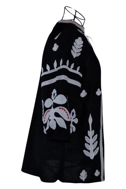 Bluza tip ie dama B2 negru mahon/rosu