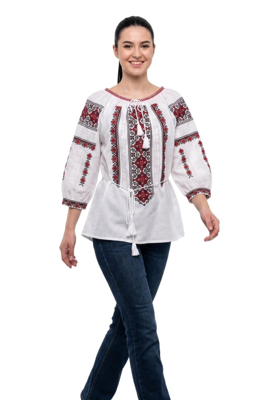 Women's blouse AU26 white/red