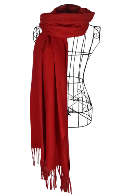 Fular dama uni 24U, 180x70cm, rosu