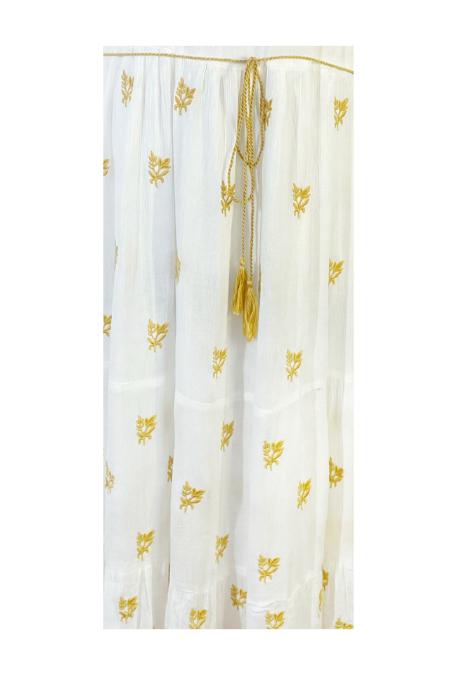Rochie dama casual, alb crystal/crem