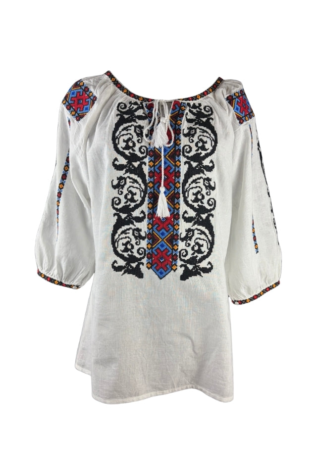Bluza dama AU26 alb/negru