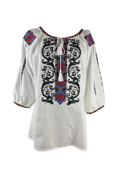 Bluza dama AU26 alb/negru