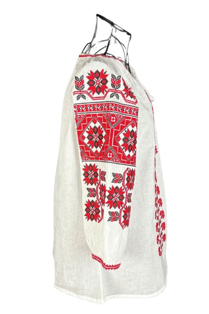 Bluza dama RSL5 alb/rosu