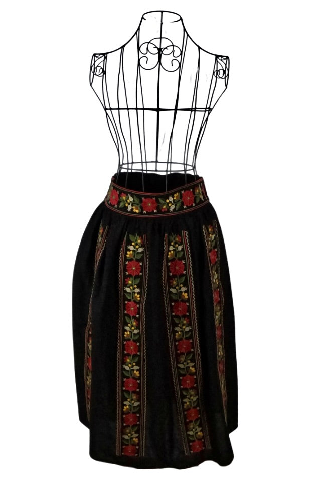 Fusta dama R24F, negru/rosu