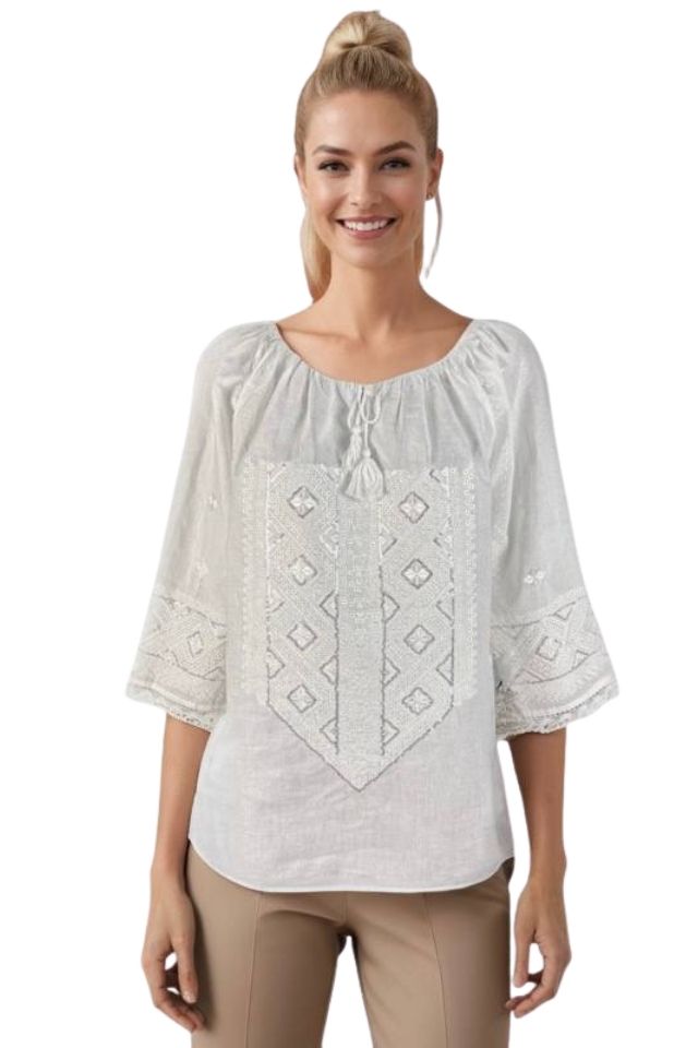 Bluza dama RA25 alb/argintiu