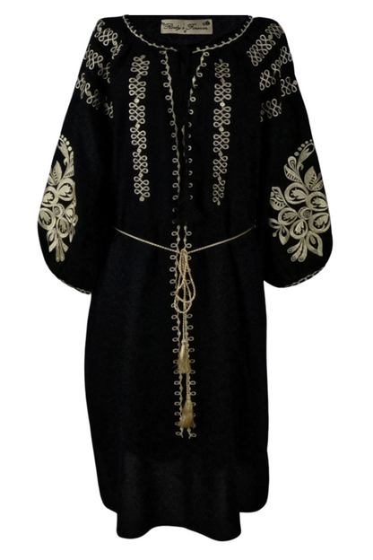 Rochie traditionala R24, negru darth vader