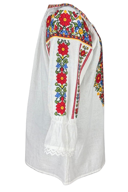 Bluza dama IL26 alb/galben