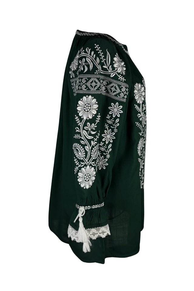 Bluza dama IL26 verde/alb
