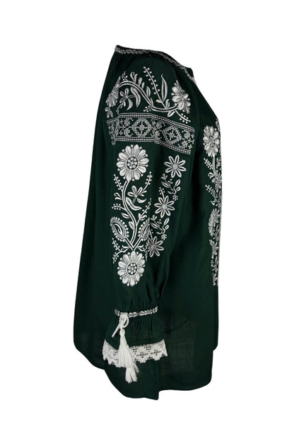 Bluza dama IL26 verde/alb