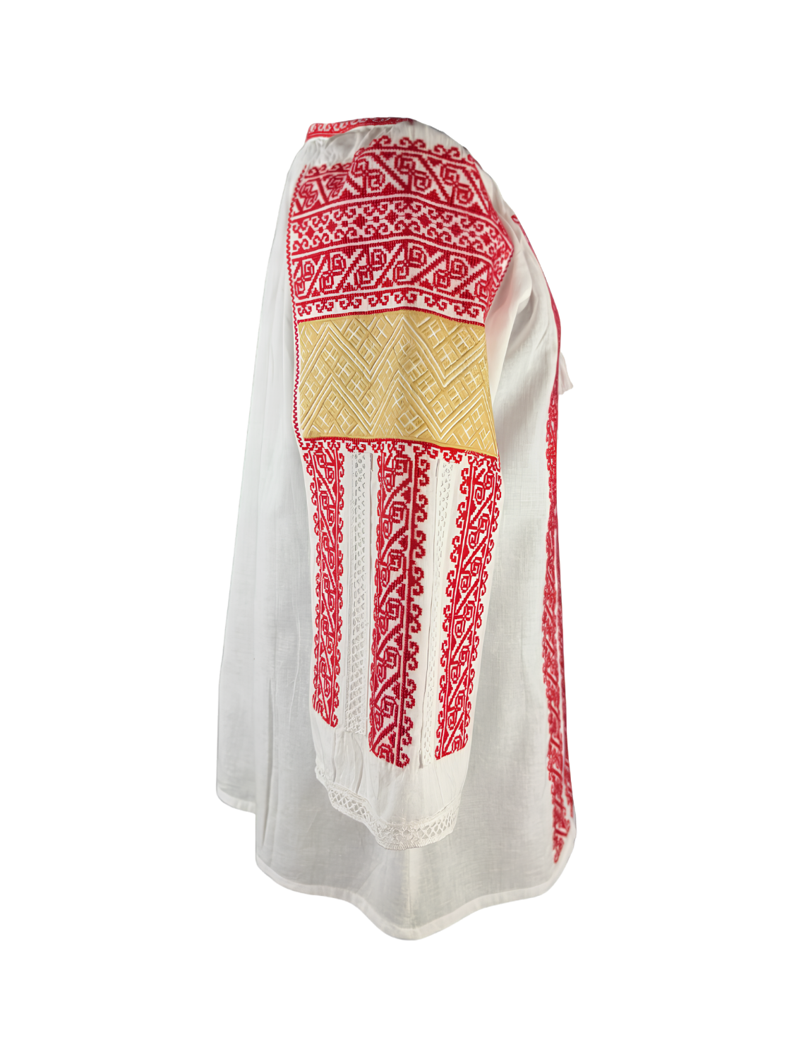 Bluza dama AU26 alb/rosu bordo