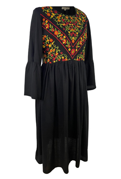 Rochie dama casual RD2, negru/portocaliu