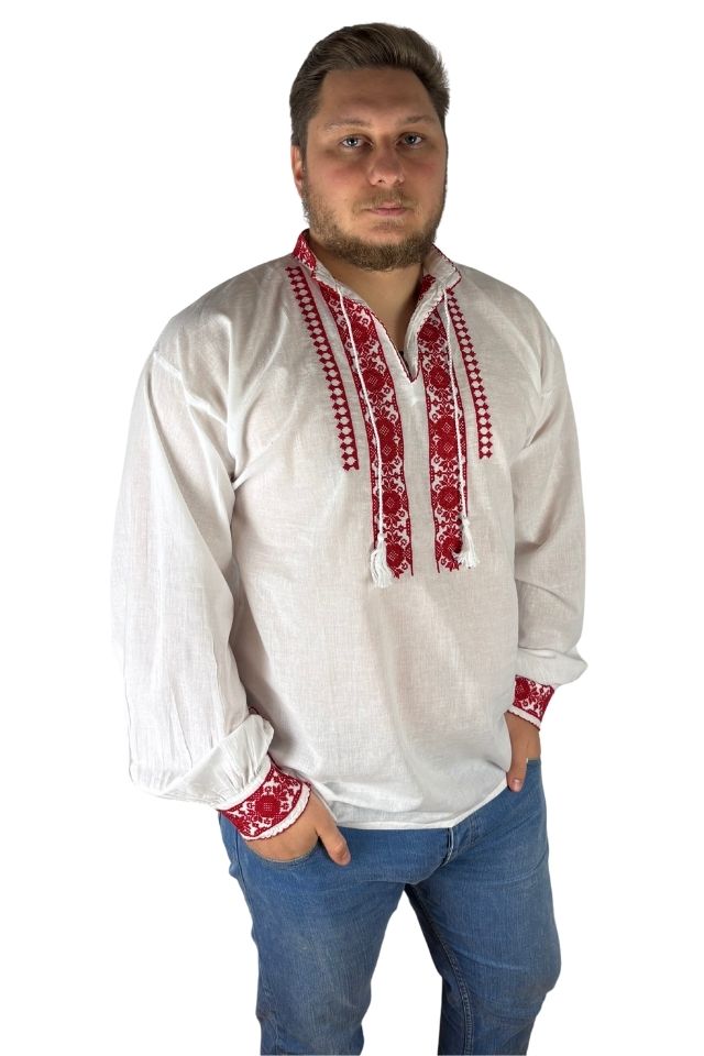 Ie barbati CPB3 alb crystal/rosu bordo