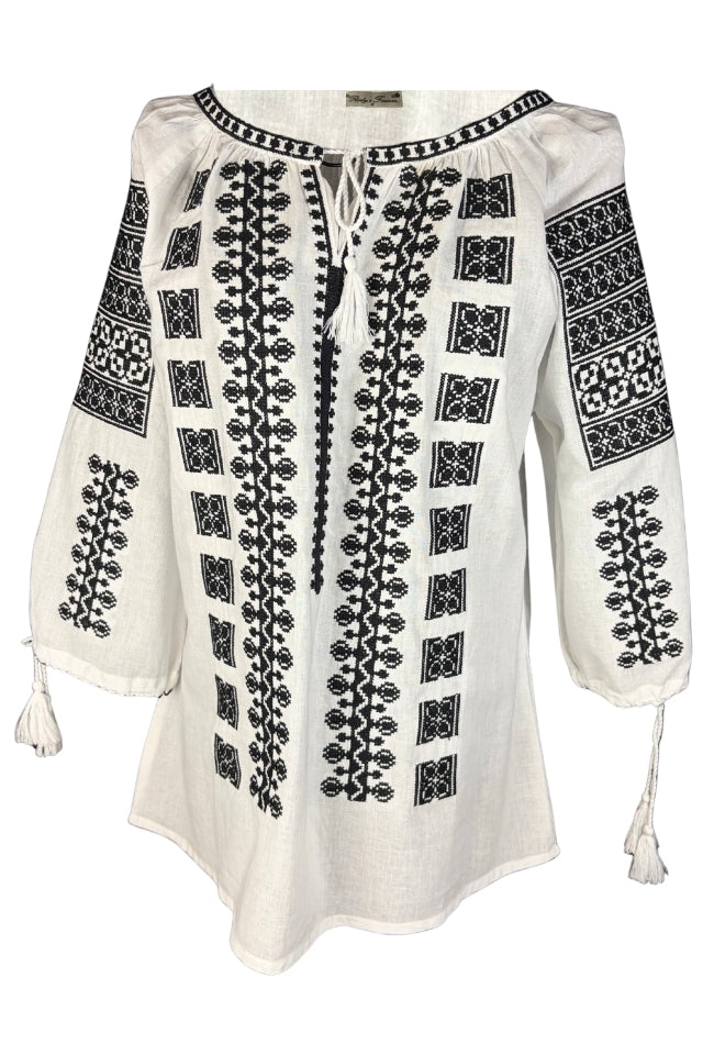 Bluza dama 2IU26 alb/negru