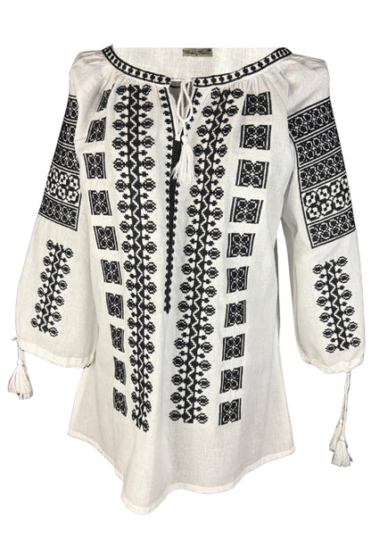 Bluza dama 2IU26 alb/negru