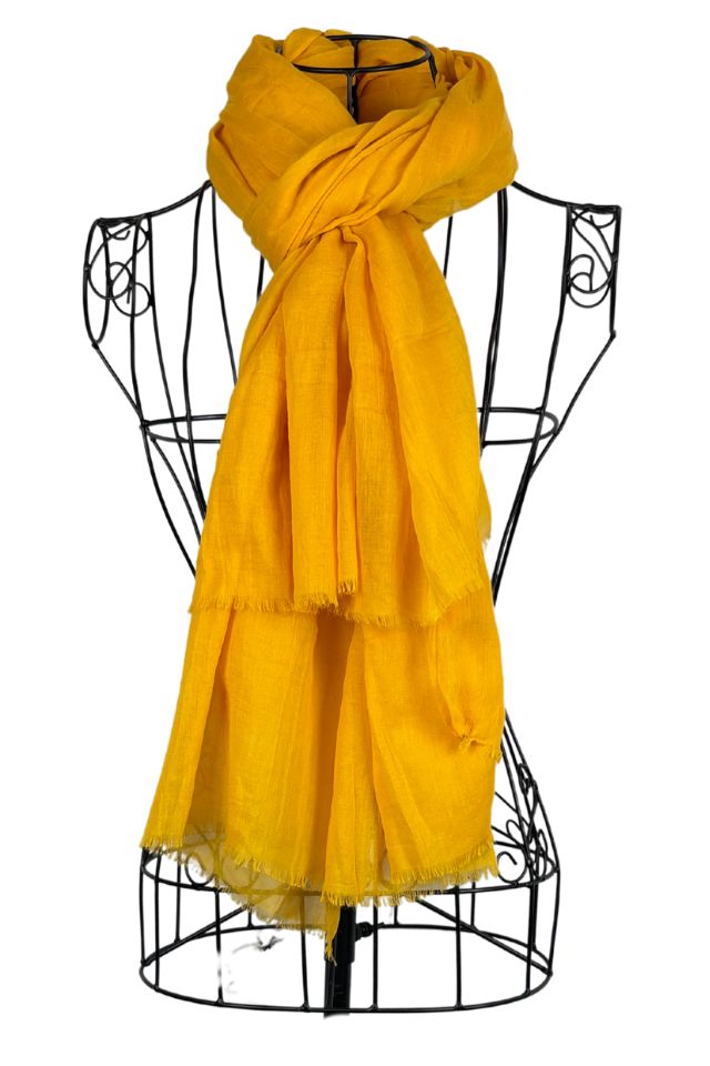 Esarfa dama uni 25V, galben 180 x 95 cm