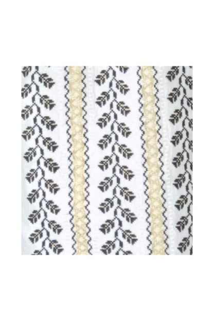 Bluza tip ie traditionala dama DEC, alb/auriu