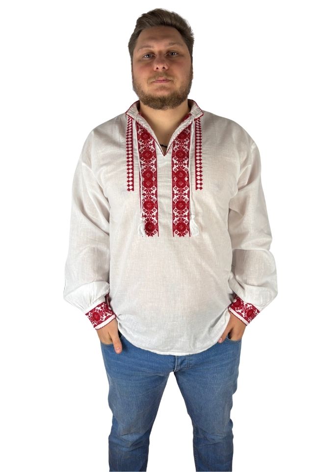 Ie barbati CPB3 alb crystal/rosu bordo