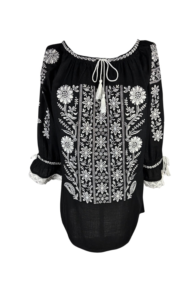 Bluza dama IL26 negru/alb