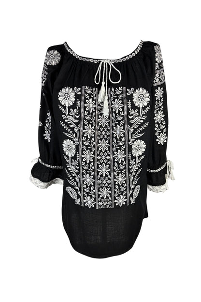 Bluza dama IL26 negru/alb