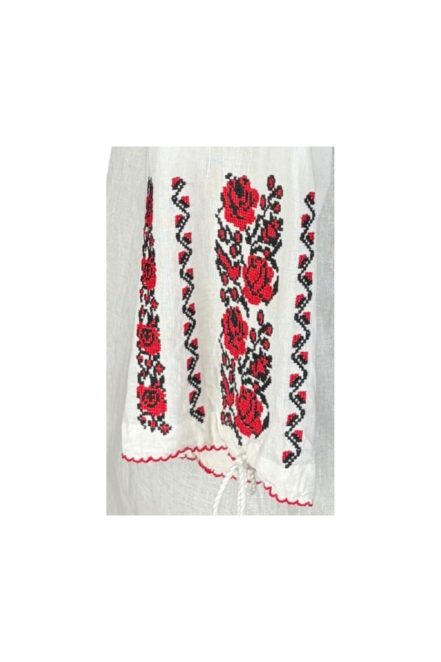 Bluza dama 2IU26 alb/rosu