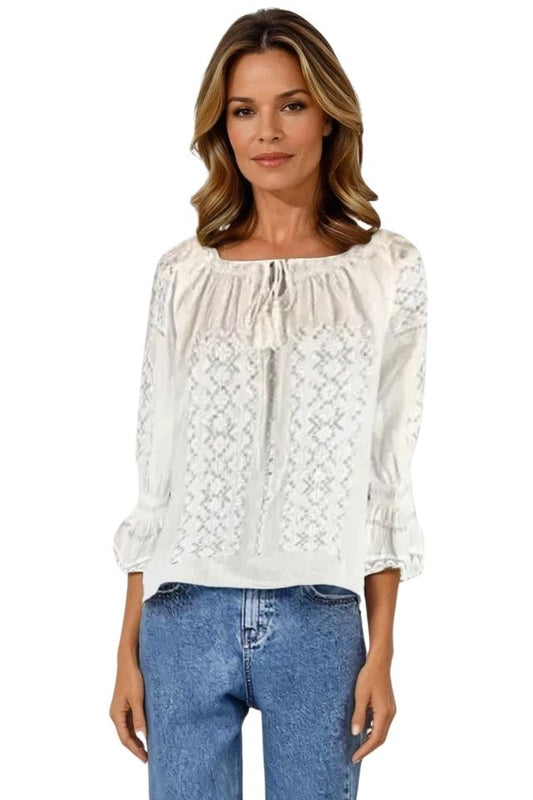 Bluza tip ie dama R25 alb/argintiu