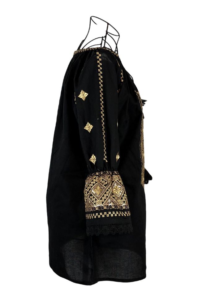 Bluza tip ie dama R24, negru/auriu