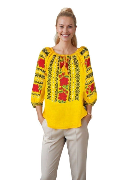 Bluza dama RS25 galben/rosu