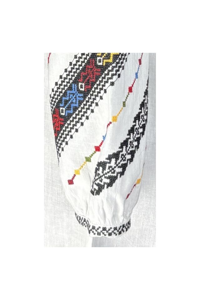 Bluza dama M26 alb/albastru