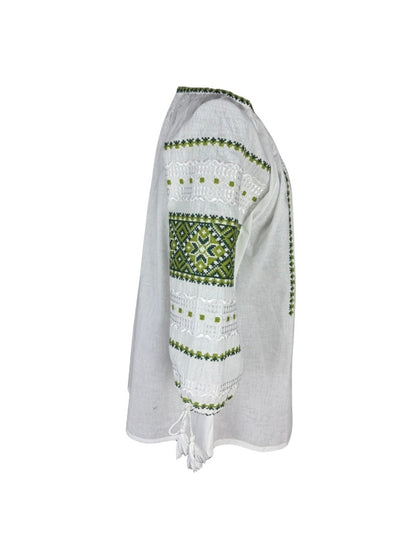 Bluza dama IL26 alb/verde