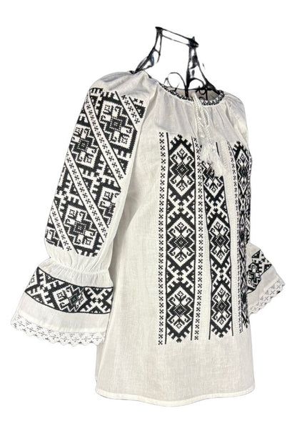 Bluza dama tip ie 257 alb/negru mahon