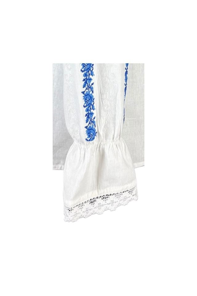 Bluza dama tip ie I26 alb/albastru