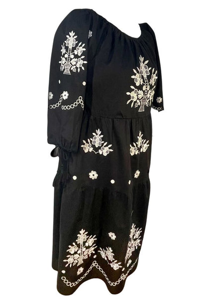 Rochie dama casual RD2, negru/alb