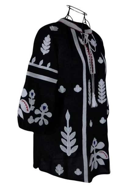 Bluza tip ie dama B2 negru mahon/rosu
