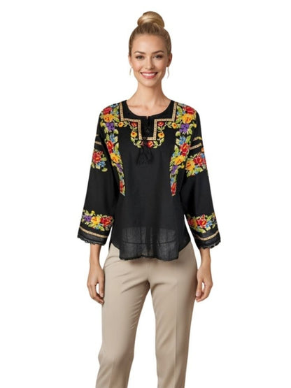 Bluza dama DF negru/galben