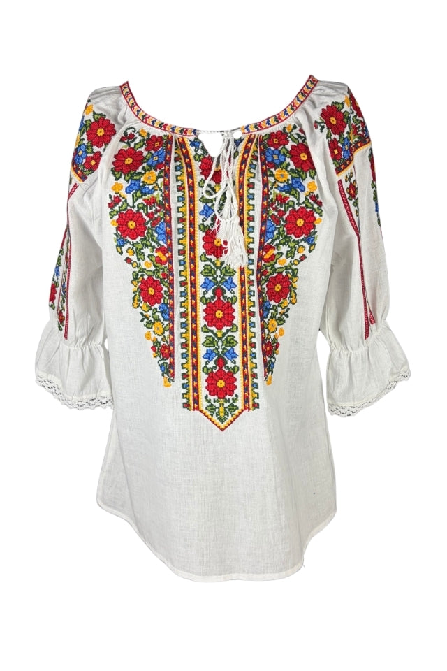 Bluza dama IL26 alb/galben