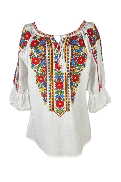 Bluza dama IL26 alb/galben